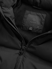 Black Non Hooded Shower Resistant Puffer Coat - Image 13 of 15