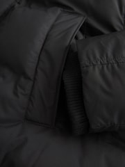 Black Long Shower Resistant Puffer Coat - Image 7 of 7