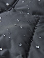 Slate Grey Long Shower Resistant Puffer Coat - Image 12 of 13