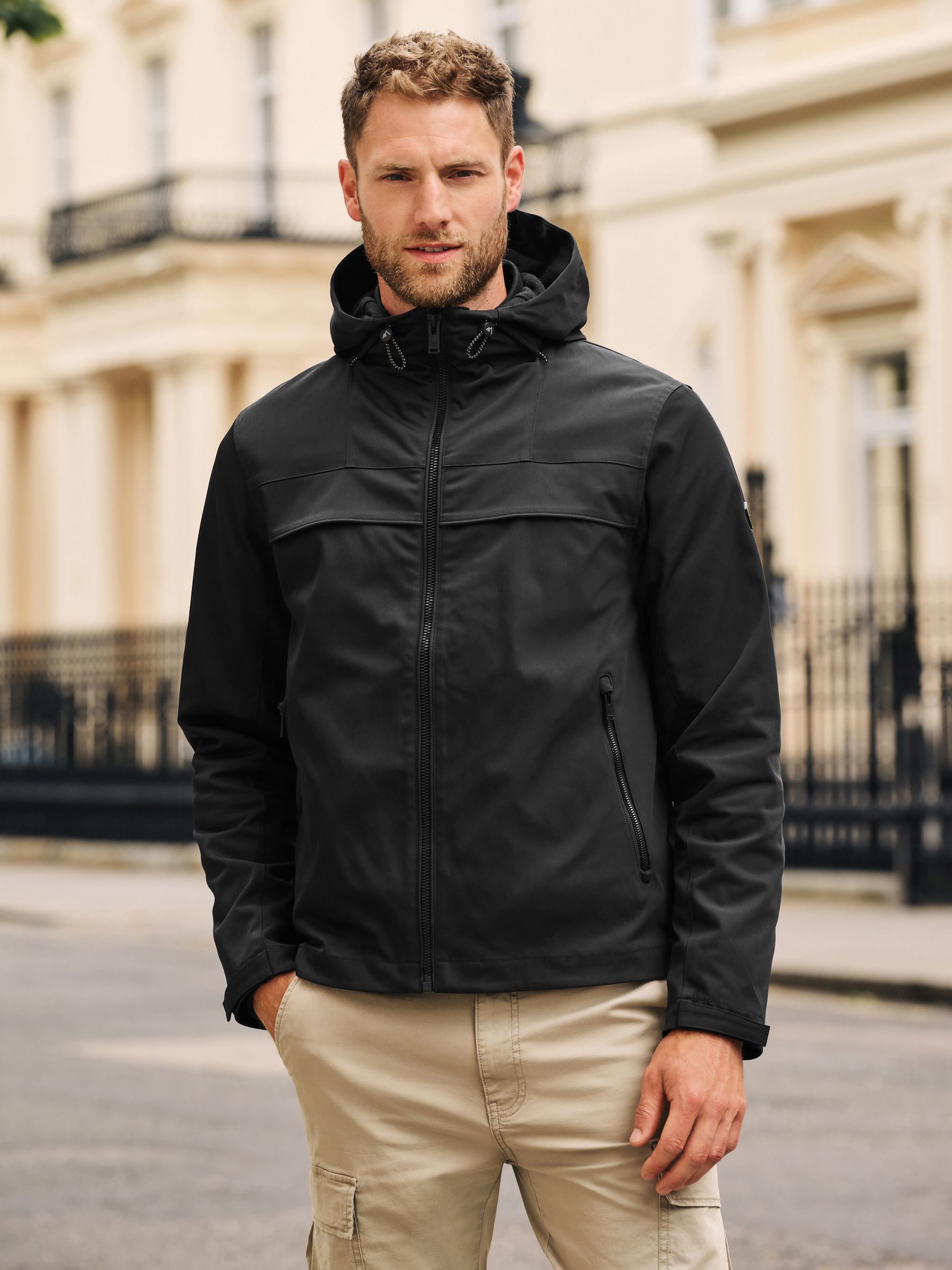 Buy Black Hooded Shower Resistant Jacket from Next Luxembourg