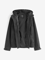 Black Hooded Shower Resistant Jacket - Image 12 of 14