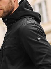 Black Hooded Shower Resistant Jacket - Image 7 of 14