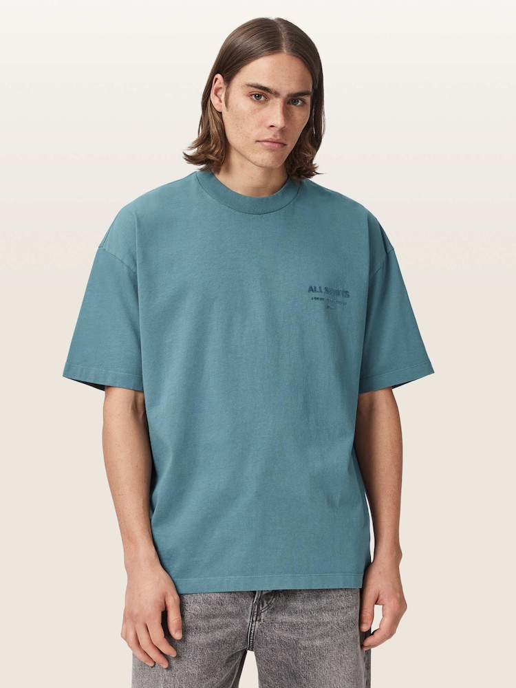 AllSaints Xander kortermet t-skjorte med rund hals - Bilde 1 av 7