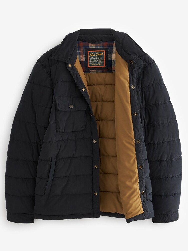 Black Quilted Shacket - Image 6 of 9