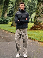 Black Shower Resistant Padded Hooded Gilet - Image 4 of 11