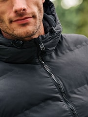 Black Shower Resistant Padded Hooded Gilet - Image 5 of 11