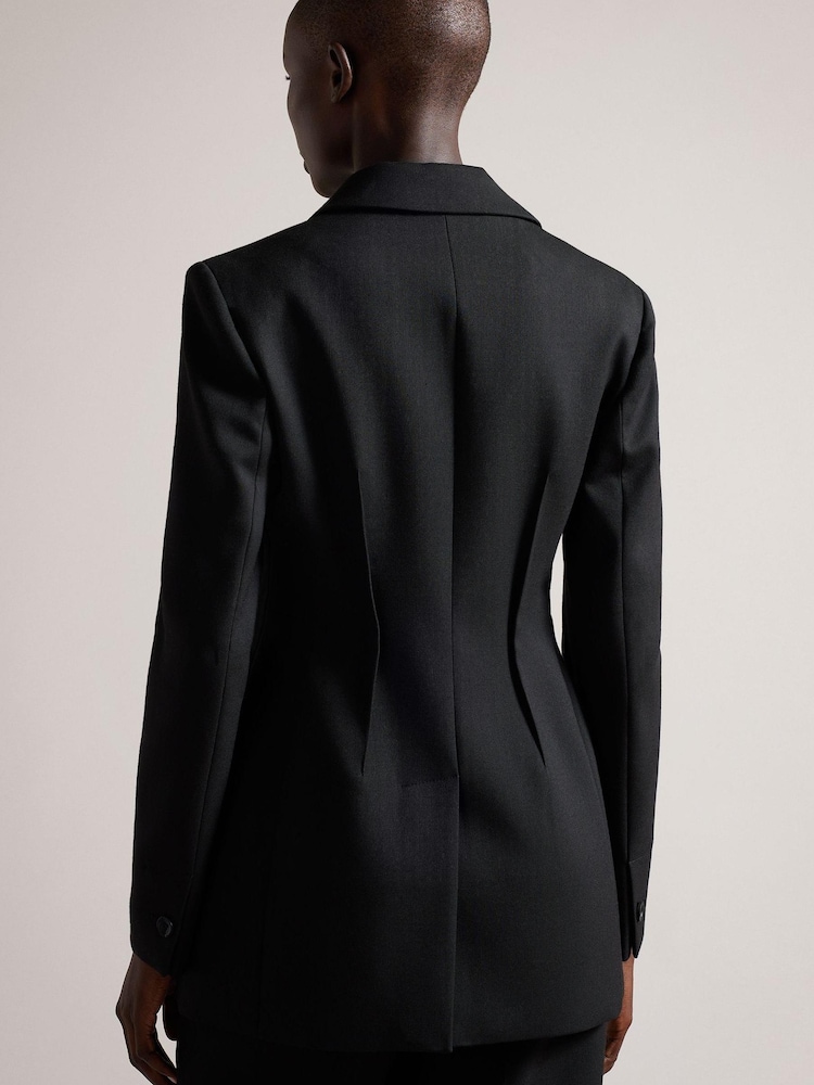Ted Baker Fritta Langer, einreihiger Blazer, Schwarz - Bild 2 von 7 Ted Baker Fritta Langer, einreihiger Blazer, Schwarz - Bild 2 von 7