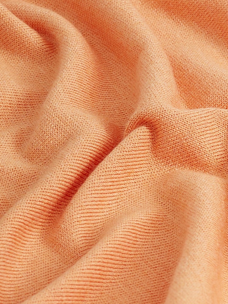 Orange Sleeveless Roll Neck Knitted Tank - Image 6 of 6