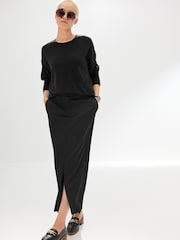 Schwarz - Kuscheliger, langärmeliger Pullover mit Rundhalsausschnitt - Bild 4 von 7