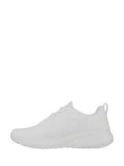 Skechers White Womens Bobs Squad Chaos Face Off Wide Fit Trainers - Image 2 of 5
