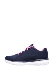 Skechers Blue Womens Wide Fit Graceful Get Connected Trainers - Image 2 of 4