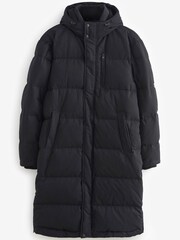 Black Signature Longline Puffed Down Coat - Image 6 of 11