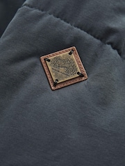 Navy Blue Square Quilted Parka Coat - Image 12 of 14