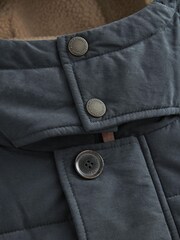 Navy Blue Square Quilted Parka Coat - Image 13 of 14