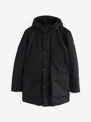 Black Shower Resistant Parka Coat - Image 7 of 12