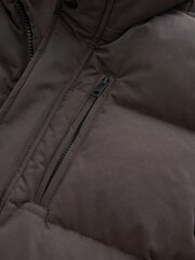 Black Signature Down Italian Wool Blend Longline Puffer Coat - Image 10 of 11