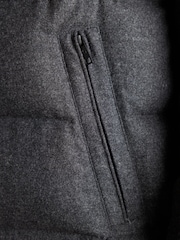 Black Signature Down Italian Wool Blend Longline Puffer Coat - Image 11 of 11