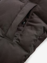 Black Signature Down Italian Wool Blend Longline Puffer Coat - Image 9 of 11