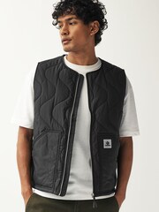 Converse Black Quilted Gilet - Image 1 of 2