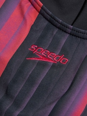 Speedo Womens Shaping Enlace Printed Black/Red Swimsuit - Image 9 of 9