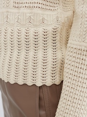 Blanc écru - Haut en maille sur l’ensemble - Image 5 of 7
