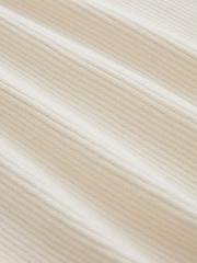 Ecru White Mesh Sleeve Crew Neck Top - Image 2 of 7