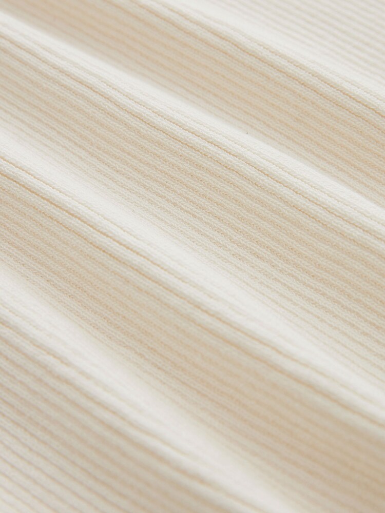 Ecru White Mesh Sleeve Crew Neck Top - Image 2 of 7