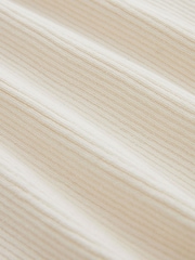 Ecru White Mesh Sleeve Crew Neck Top - Image 7 of 7