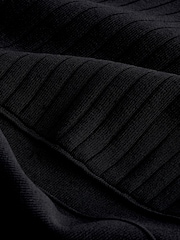 Black Knitted Pinafore Layer Dress - Image 6 of 6