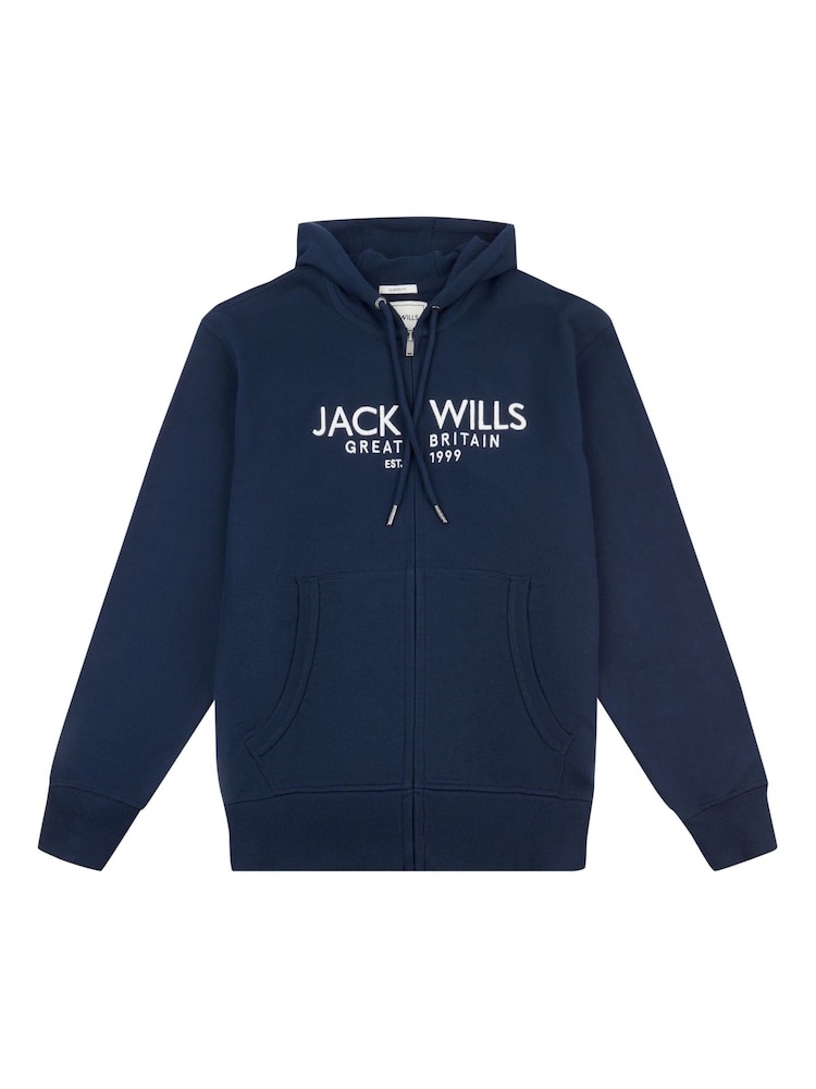 Sweat à capuche zippé Uni | Bleu clair | Jack & Jones