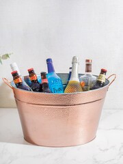 BarCraft Copper Finish Hammered Champagne Pail - Image 1 of 2