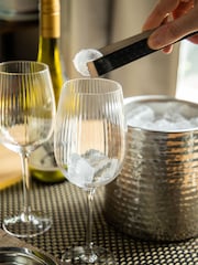 BarCraft Silver Hammered Stainless Steel Ice Bucket & Lid - Image 2 of 3