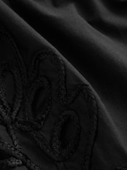 Black Broderie Bandeau Midi Dress - Image 8 of 8