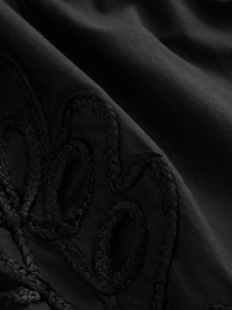Black Broderie Bandeau Midi Dress - Image 8 of 8