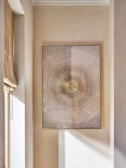 Gold Textured Abstract Framed Canvas Wall Art - Image 1 of 6