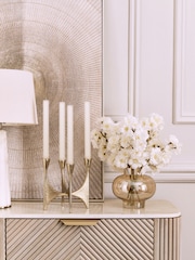 Gold Textured Abstract Framed Canvas Wall Art - Image 3 of 6