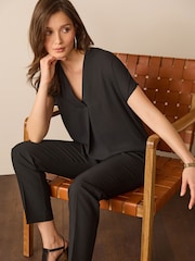 Black Short Sleeve Overhead Top - Image 2 of 6