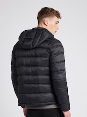 Jack Wills Black Kershaw Hooded Puffer Jacket - Image 2 of 8