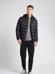 Jack Wills Black Kershaw Hooded Puffer Jacket - Image 3 of 8