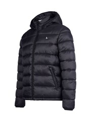 Jack Wills Black Kershaw Hooded Puffer Jacket - Image 7 of 8