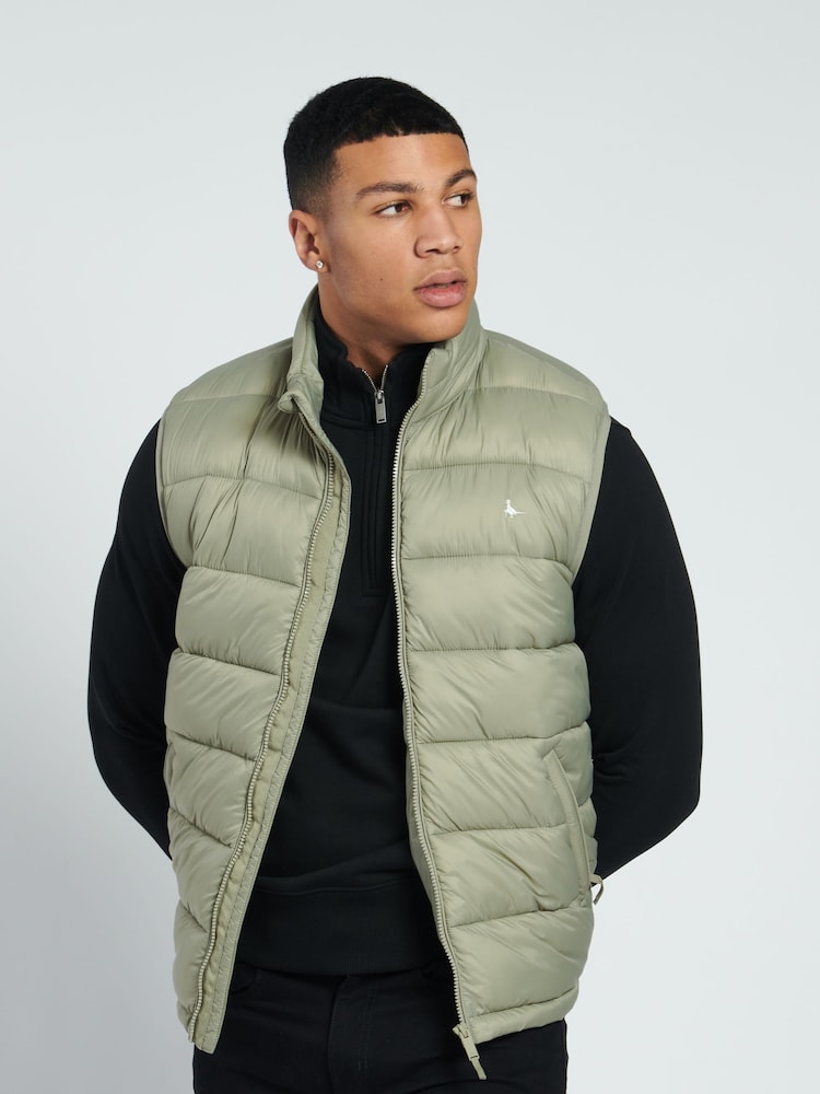 Jack Wills Green Kershaw Quilted Gilet - Image 1 of 5