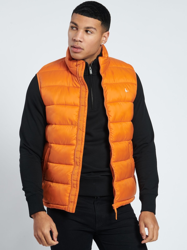 Оранжевый - Jack Wills Kershaw Quilted Gilet - Изображение 1 из 5