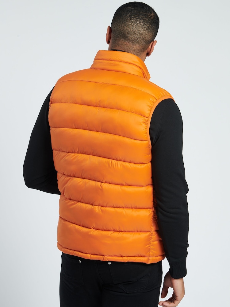 Оранжевый - Jack Wills Kershaw Quilted Gilet - Изображение 2 из 5
