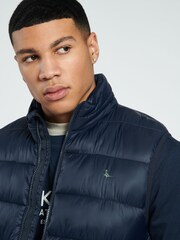 Синий - Jack Wills Kershaw Quilted Gilet - Изображение 3 из 5
