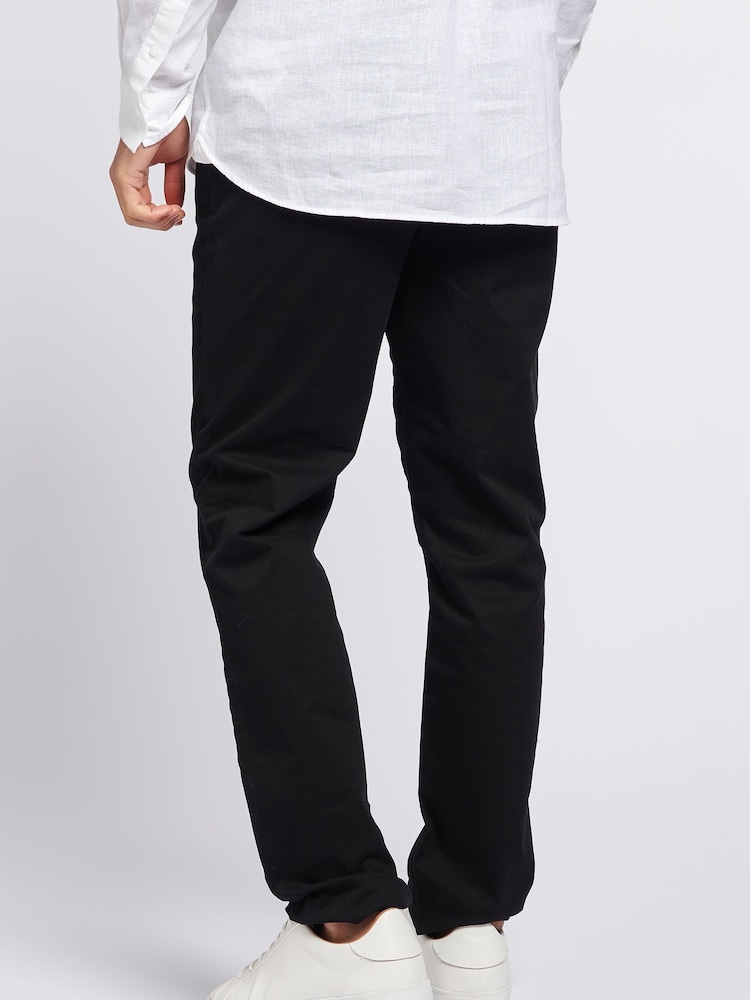 Jack Wills Black Cotton Twill Chinos - Image 2 of 4