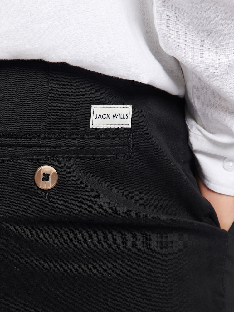 Jack Wills Black Cotton Twill Chinos - Image 4 of 4