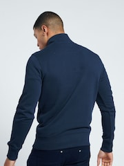 Jack Wills Blue Barchester 1/4 Zip 100% Cotton Sweatshirt - Image 2 of 5