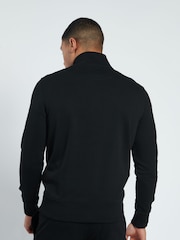 Jack Wills Black Barchester 1/4 Zip 100% Cotton Sweatshirt - Image 2 of 7