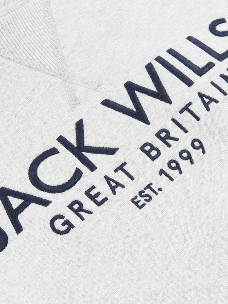 Jack Wills Grey 100% Cotton Batsford Hoodie - Image 6 of 6