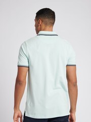Jack Wills Light Blue 100% Cotton Edgewear Pique Polo Shirt - Image 2 of 6